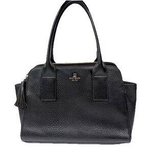 Kate Spade New York Southport Avenue Lydia SLOAN Black Leather Satchel BAG